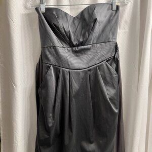 Trixxi Grey Strapless Dress